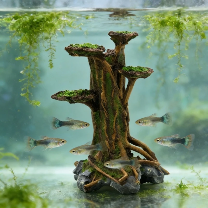 Pohon Lumut Buatan Dekorasi Ak - Aquarium Plant Roots ulasan dan harga