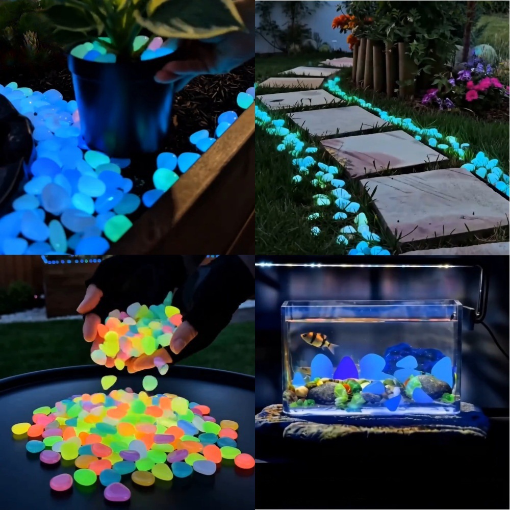 Batu Taman Bercahaya Warna-war - Aquarium Planting ulasan dan harga
