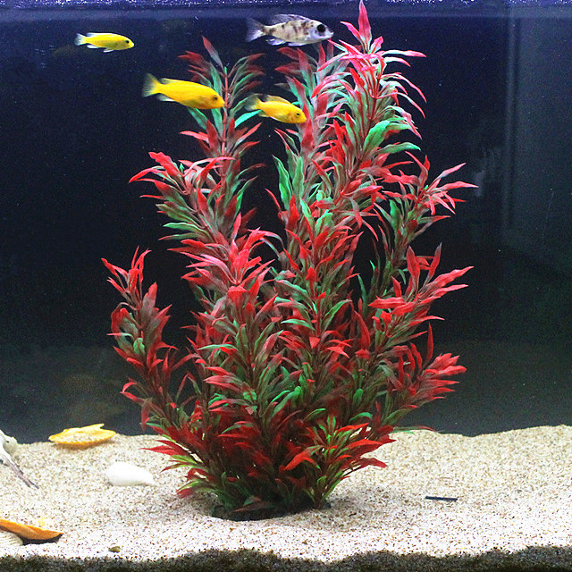 50CM Kolam Ikan Buatan Tanaman - Aquarium Plant Roots ulasan dan harga